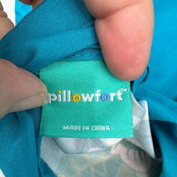 Pillow fort Sham forest Friends pillow sham rabbit bird squirrel teal  single pi - Picture 6 of 9